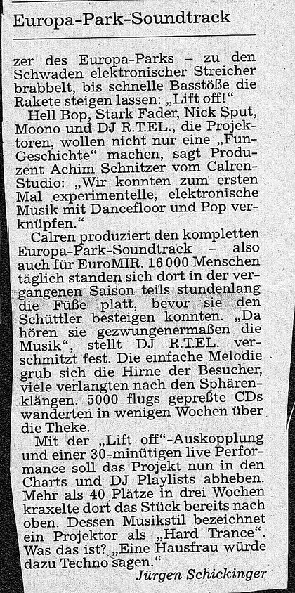 Zeitungsausschnitt, zweite spalte